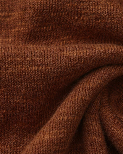 Leinen-Baumwolle Essential Rundhals