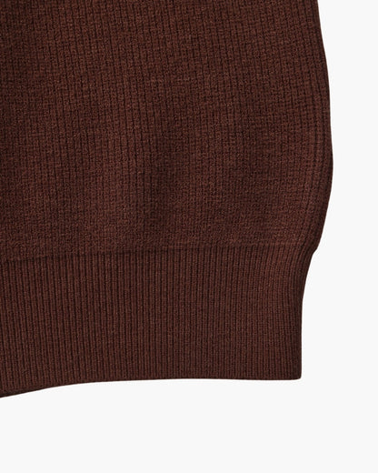 Eleganter Halb-Reißverschluss Strickpullover