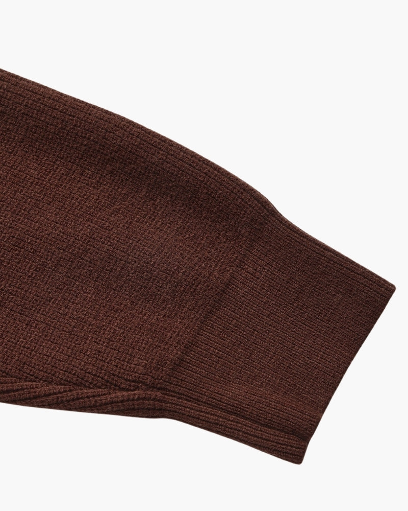 Eleganter Halb-Reißverschluss Strickpullover