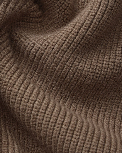 Eleganter Halb-Reißverschluss Strickpullover