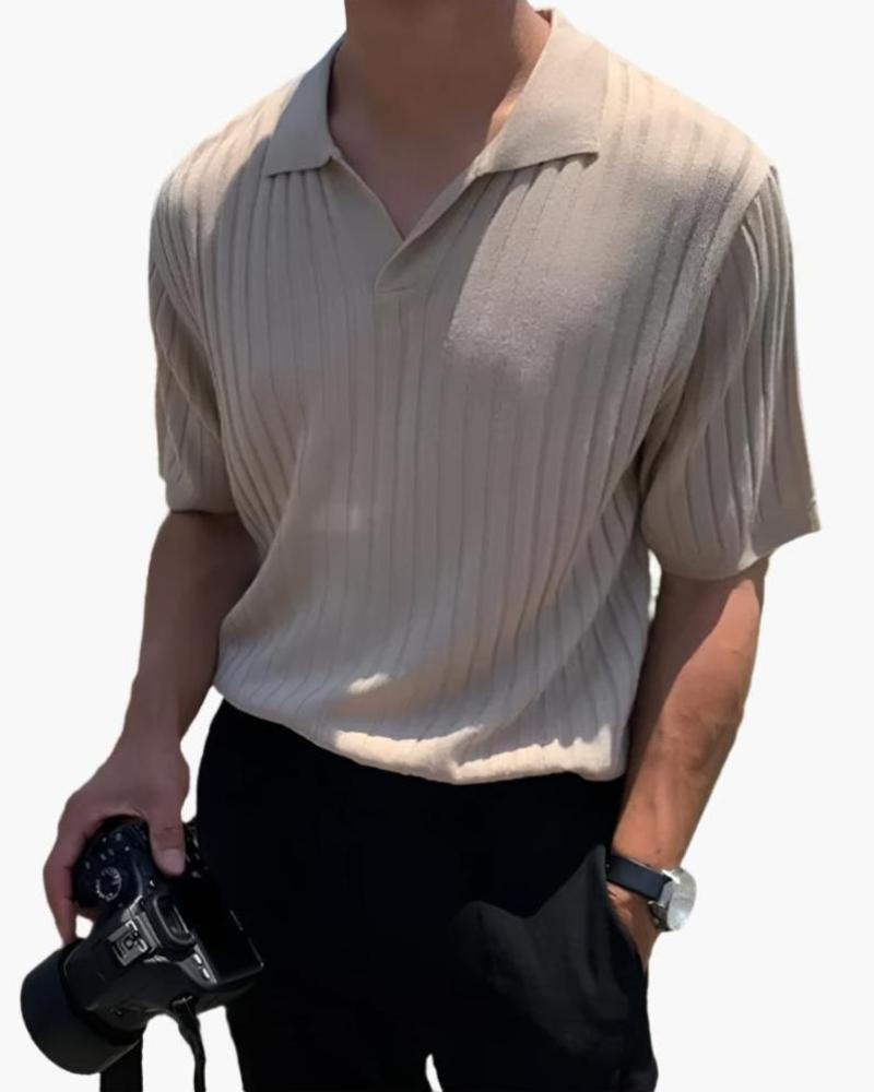 Florence – Geripptes Baumwoll-Poloshirt