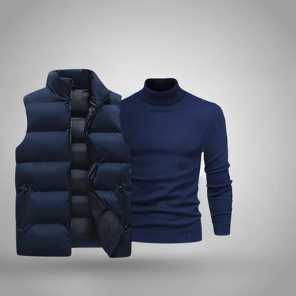 Premium Winterweste für Herren + Gratis Strickpullover-Set