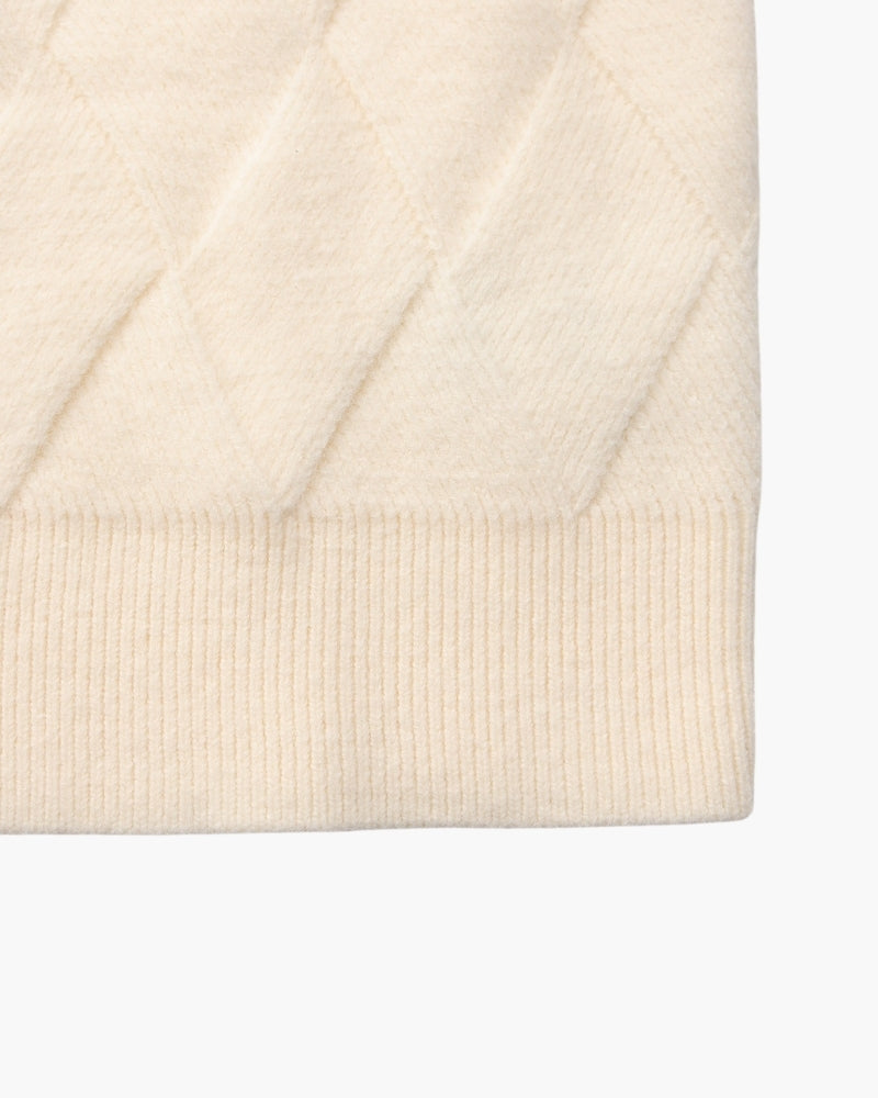 Diamond Knit Rundhalspullover