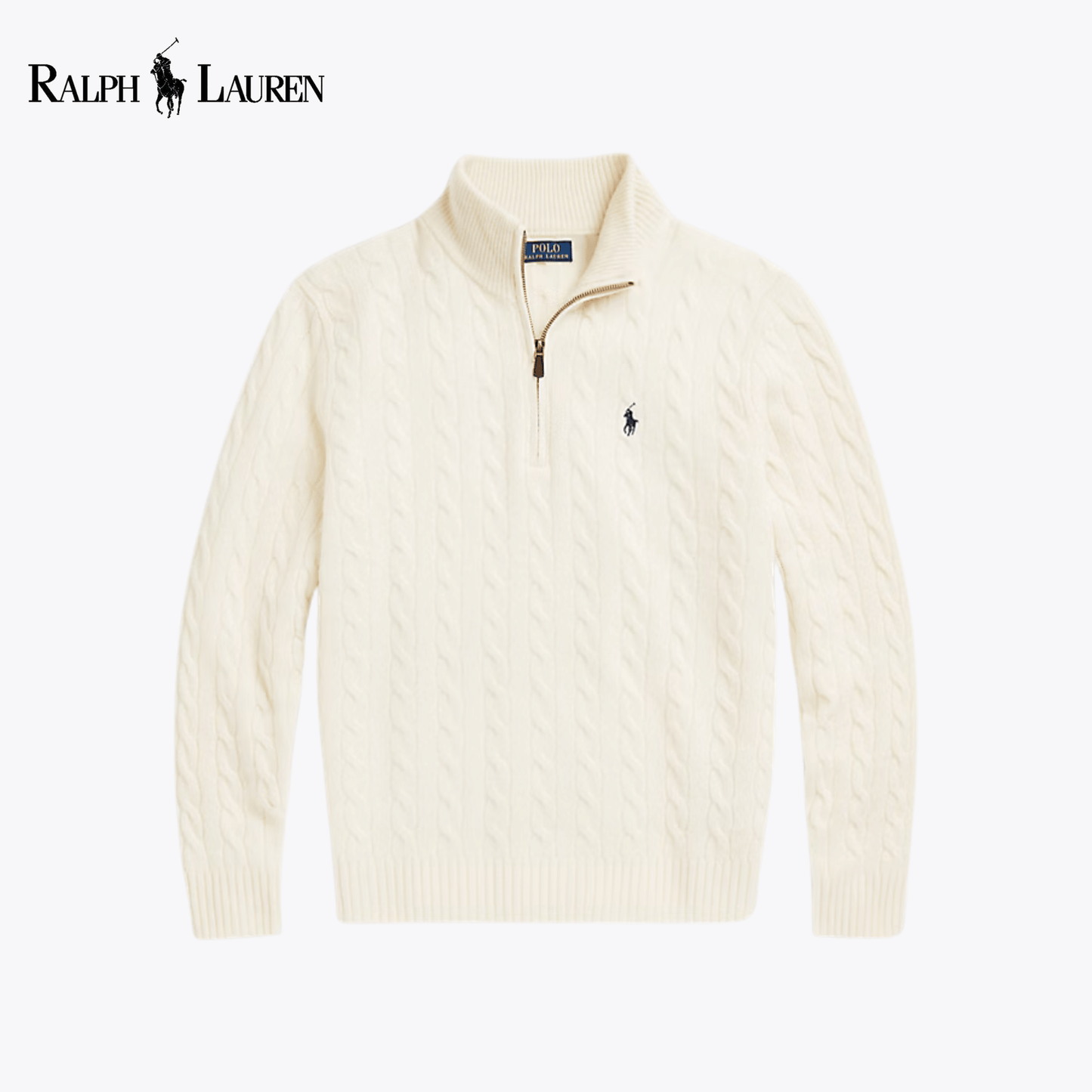 RL Harbour Cable-Knit Half-Zip