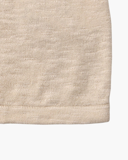 Leinen-Baumwolle Essential Rundhals