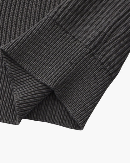 Rippstrick Rundhalspullover