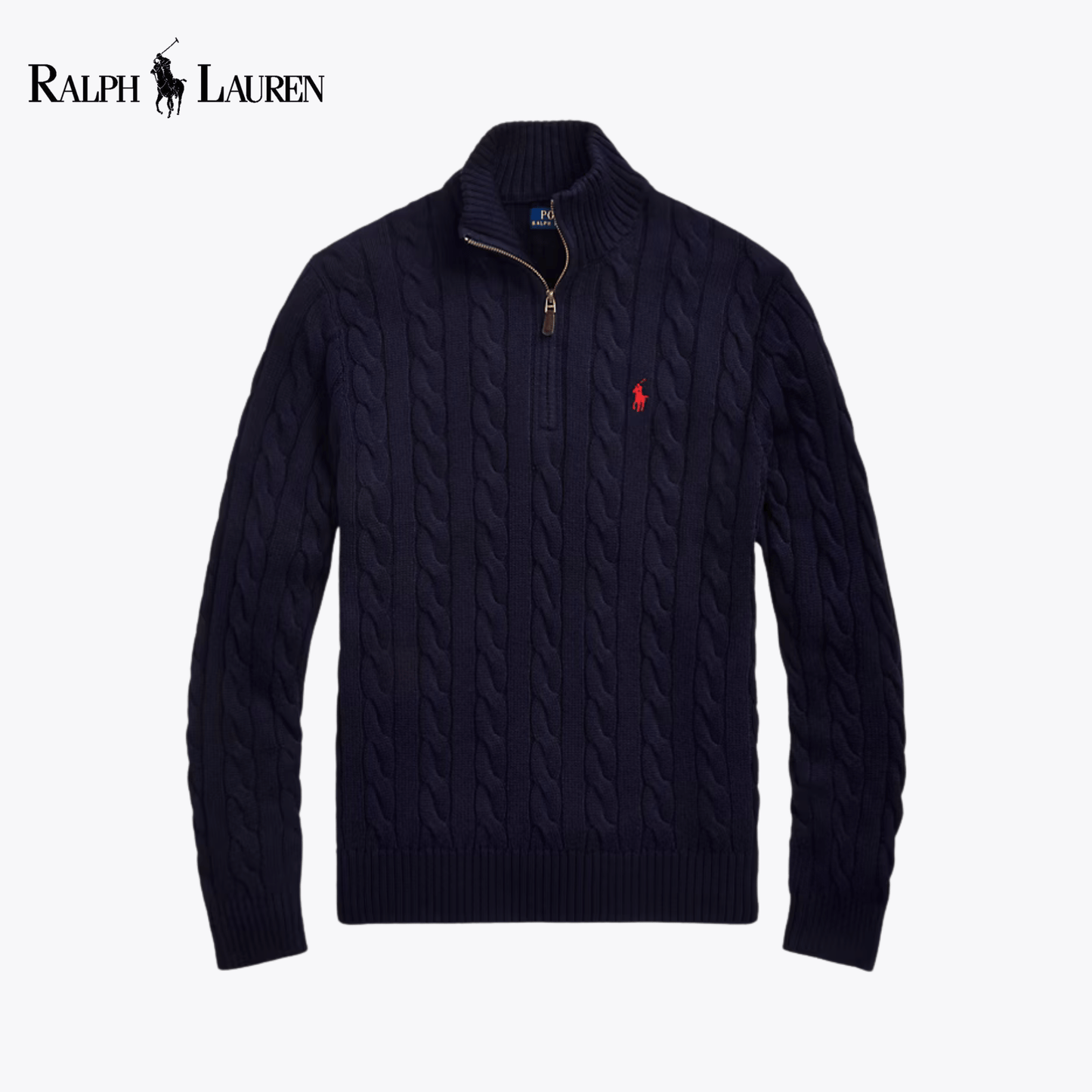 RL Harbour Cable-Knit Half-Zip