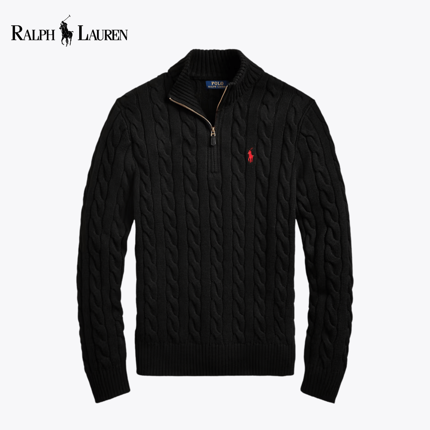 RL Harbour Cable-Knit Half-Zip