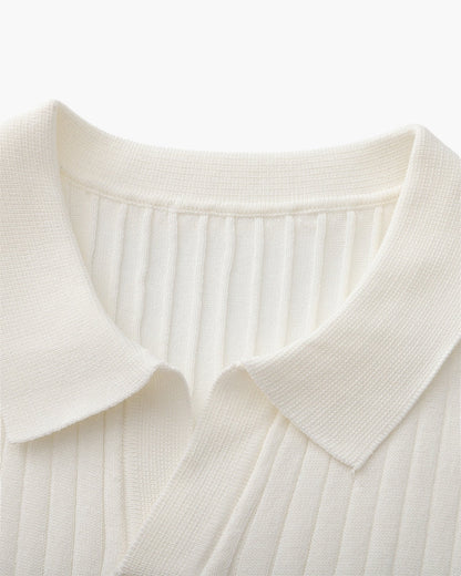 Premium Geripptes Polo