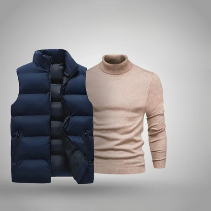 Premium Winterweste für Herren + Gratis Strickpullover-Set