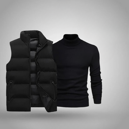 Premium Winterweste für Herren + Gratis Strickpullover-Set